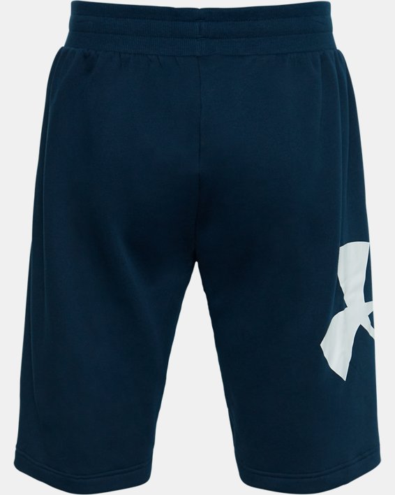 Men's UA Rival Fleece Logo Shorts, Navy, pdpMainDesktop image number 3